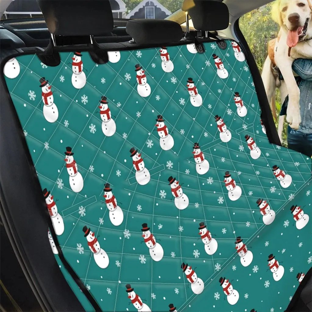Cute Teal Snowman Pattern Car Back Seat Cover Dog Car Seat Covers - b18d37574d4f Cute Teal Snowman Pattern Car Back Seat Cover Dog Car Seat Covers - b18d37574d4f