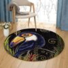 Cute Toucan Round Carpet Floor Rug Living Room Bedroom Decor Round Area Rug Carpet