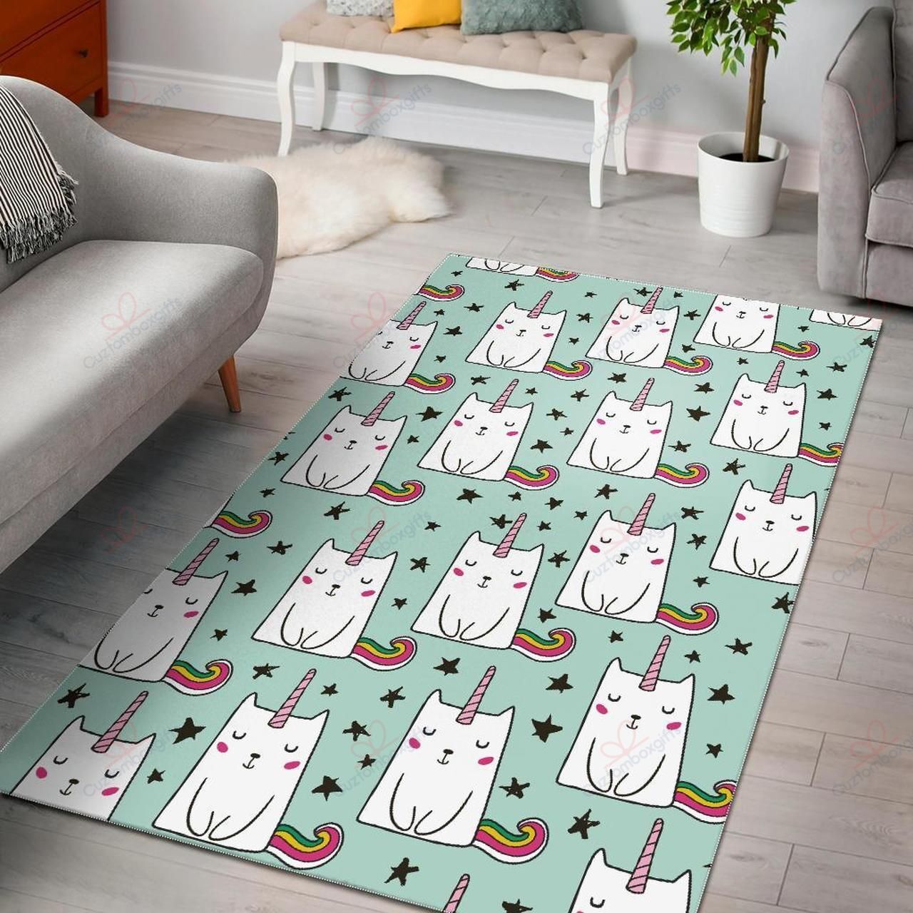 Cute Unicorn Cat Pattern Rug Sport Decor Gift Floor Decor Living Room Carpet Rug Area Rug - 1ea255354a43 Cute Unicorn Cat Pattern Rug Sport Decor Gift Floor Decor Living Room Carpet Rug Area Rug - 1ea255354a43