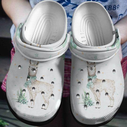 Cute Watercolor Alpaca Crocs Clog Shoes – Floral Bouquet Clog Birthday Gift For Woman Man Father Mother Daughter Son Cute Watercolor Alpaca Crocs Clog Shoes – Floral Bouquet Clog Birthday Gift For Woman Man Father Mother Daughter Son