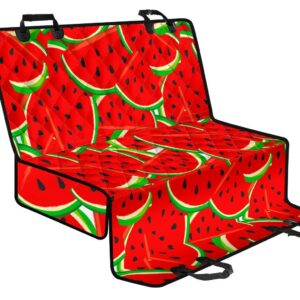 Cute Watermelon Pieces Pattern Print Pet Car Back Seat Cover - e6a692368ea3