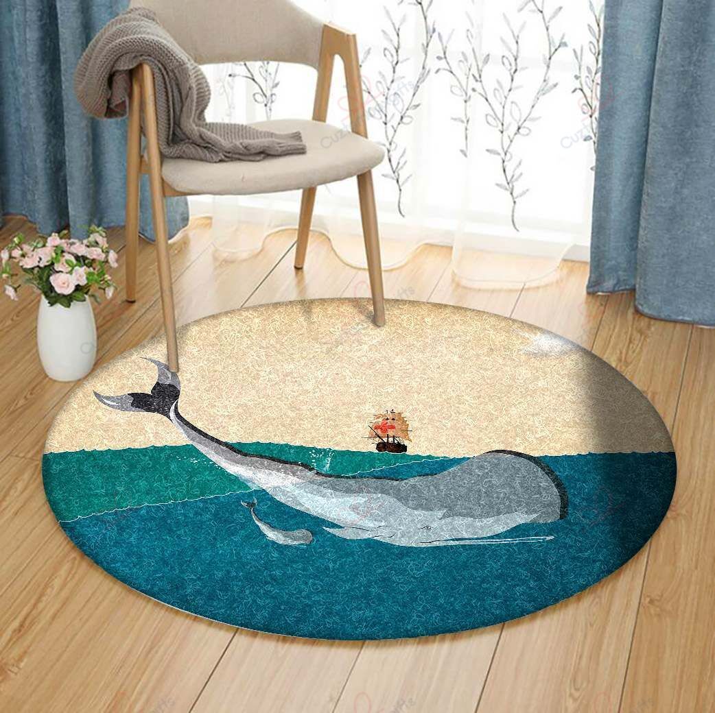 Cute Whale Round Carpet Floor Rug Living Room Bedroom Decor Round Area Rug Carpet Cute Whale Round Carpet Floor Rug Living Room Bedroom Decor Round Area Rug Carpet