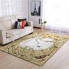 Cute White Cat Rug Sport Decor Gift Floor Decor Living Room Carpet Rug Area Rug - 68cffdcbde03