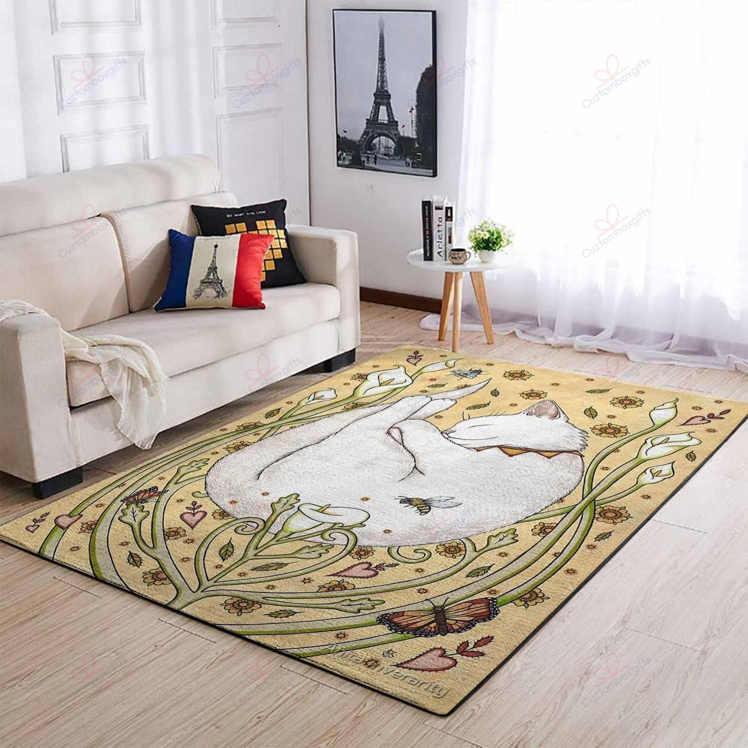 Cute White Cat Rug Sport Decor Gift Floor Decor Living Room Carpet Rug Area Rug - 68cffdcbde03 Cute White Cat Rug Sport Decor Gift Floor Decor Living Room Carpet Rug Area Rug - 68cffdcbde03