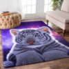 Cute White Tiger Galaxy Rug Sport Decor Gift Floor Decor Living Room Carpet Rug Area Rug - 74a2bfe3767d