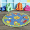 Cutie Train Nursery School Round Carpet Floor Rug Living Room Bedroom Decor Round Area Rug Carpet