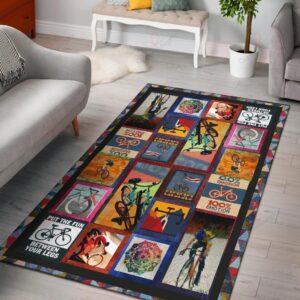 Cycling Addict Rug Sport Decor Gift Floor Decor Living Room Carpet Rug Area Rug - fdd0446bbc21