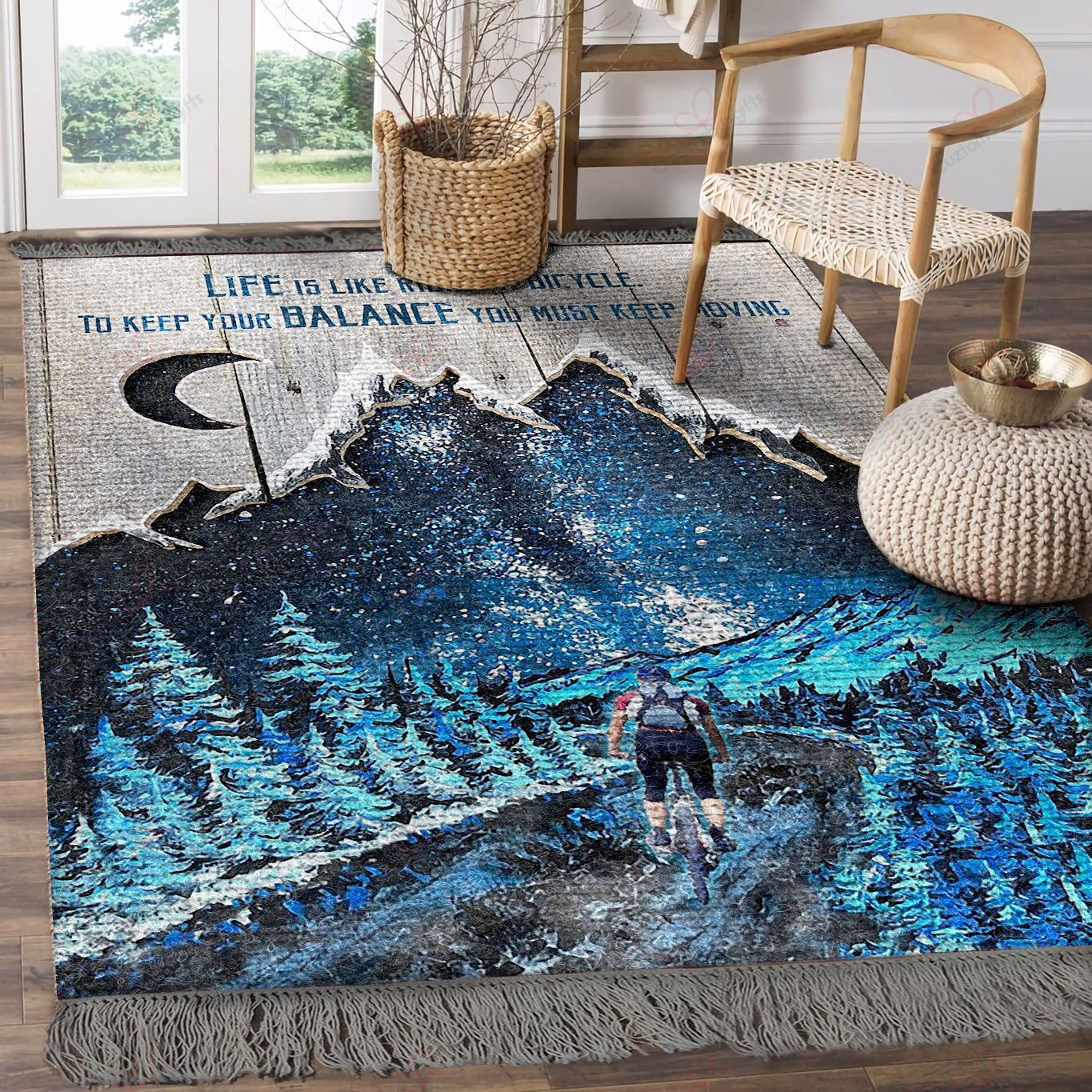 Cycling Forest Night Rug Sport Decor Gift Floor Decor Living Room Carpet Rug Area Rug - a277780d0c01 Cycling Forest Night Rug Sport Decor Gift Floor Decor Living Room Carpet Rug Area Rug - a277780d0c01
