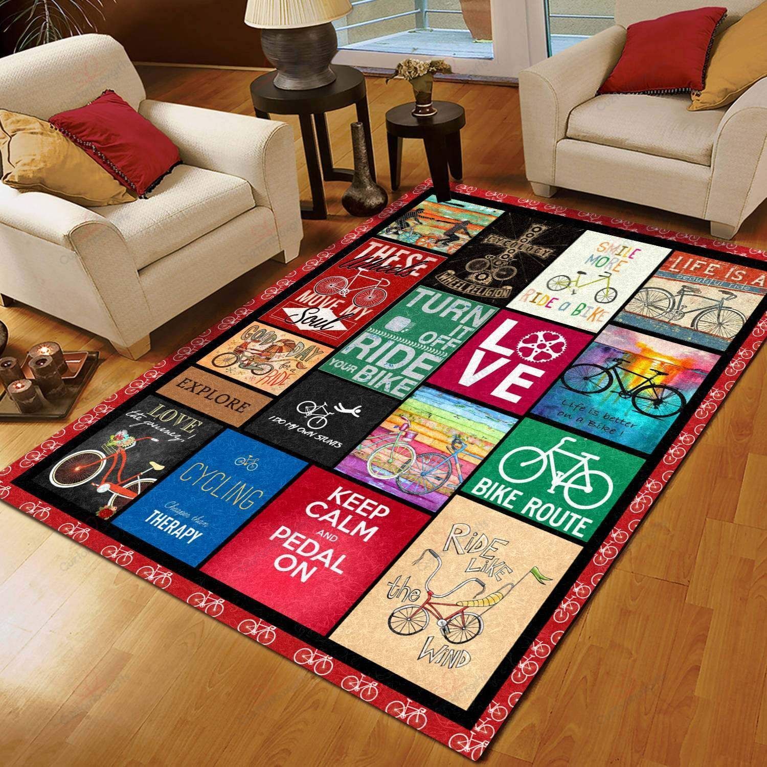 Cycling Painting Rug Sport Decor Gift Floor Decor Living Room Carpet Rug Area Rug - f683e3a4d72f Cycling Painting Rug Sport Decor Gift Floor Decor Living Room Carpet Rug Area Rug - f683e3a4d72f
