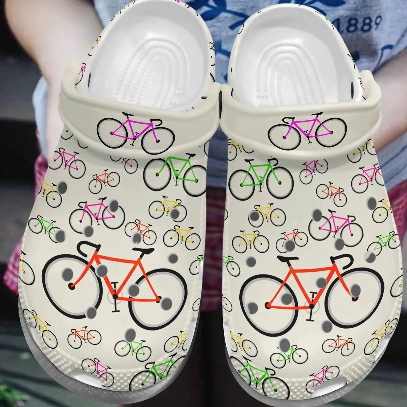 Cycling Personalized Clog Custom Crocs Comfortablefashion Style Comfortable For Women Men Kid Print 3D Bicycle Pattern Vq Cycling Personalized Clog Custom Crocs Comfortablefashion Style Comfortable For Women Men Kid Print 3D Bicycle Pattern Vq