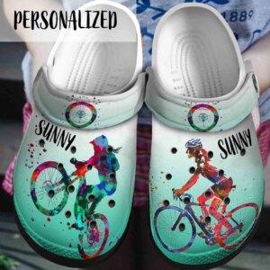 Cycling Personalized Clog Custom Crocs Comfortablefashion Style Comfortable For Women Men Kid Print 3D Cycling Girl