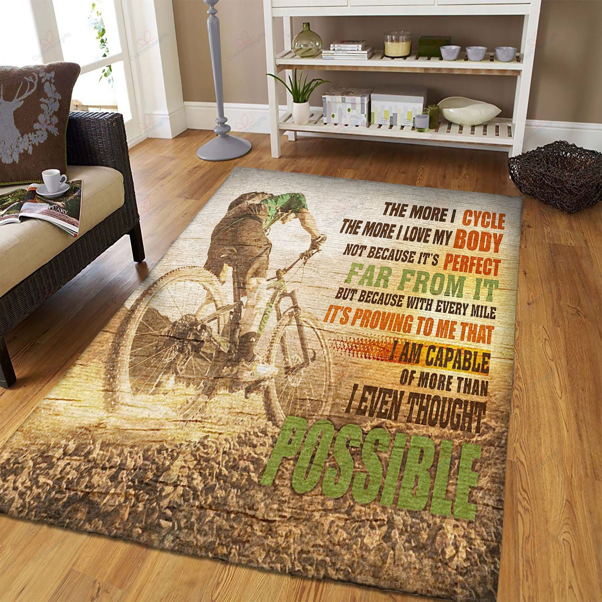 Cycling The More I Ride The More I Love My Body Rug Sport Decor Gift Floor Decor Living Room Carpet Rug Area Rug - c1122e5f74d7 Cycling The More I Ride The More I Love My Body Rug Sport Decor Gift Floor Decor Living Room Carpet Rug Area Rug - c1122e5f74d7