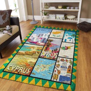 Cyprus Painting 1 Rug Sport Decor Gift Floor Decor Living Room Carpet Rug Area Rug - 68852d096621