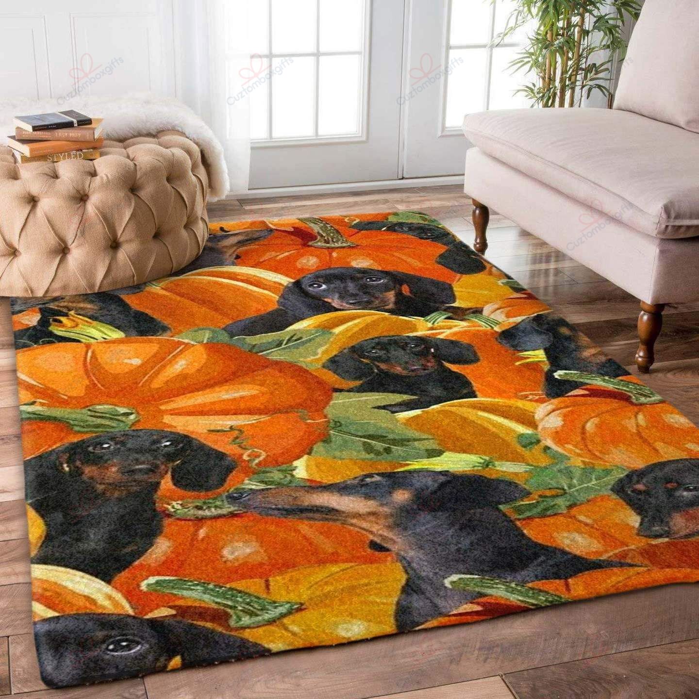 Dachshund And Pumpkin Rug Sport Decor Gift Floor Decor Living Room Carpet Rug Area Rug - c46b67aabc3b Dachshund And Pumpkin Rug Sport Decor Gift Floor Decor Living Room Carpet Rug Area Rug - c46b67aabc3b