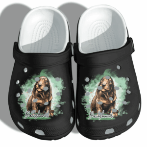 Dachshund Art Funny Shoes Crocs Clog – Cartoon Dog Croc Shoes Gifts Men Women