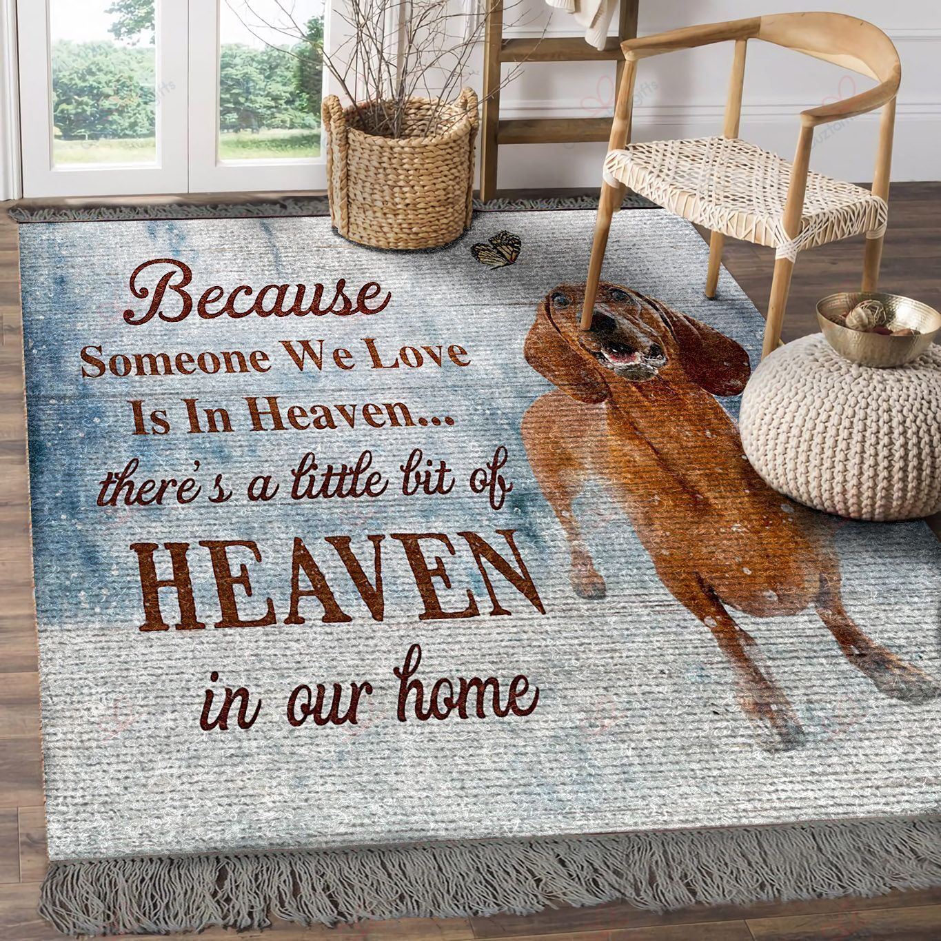 Dachshund Because Someone We Love Is In Heaven Rug Sport Decor Gift Floor Decor Living Room Carpet Rug Area Rug - 9712f3b5175e Dachshund Because Someone We Love Is In Heaven Rug Sport Decor Gift Floor Decor Living Room Carpet Rug Area Rug - 9712f3b5175e