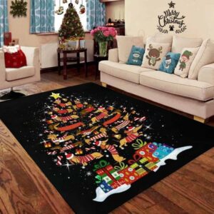 Dachshund Christmas Rug Sport Decor Gift Floor Decor Living Room Carpet Rug Area Rug - fb739c9391bb