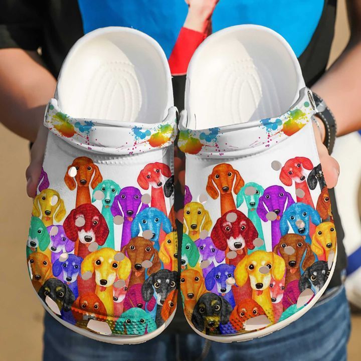 Dachshund Colorful Sku 696 Crocs Clog Clog Shoes Dachshund Colorful Sku 696 Crocs Clog Clog Shoes