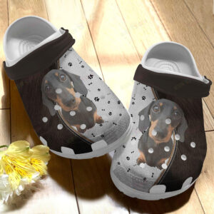 Dachshund Crocs Clog Classic Clog Whitesole Dachshund Paw Shoes