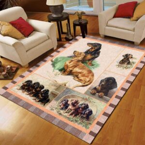 Dachshund Dog Rug Sport Decor Gift Floor Decor Living Room Carpet Rug Area Rug - dd833c1f25eb