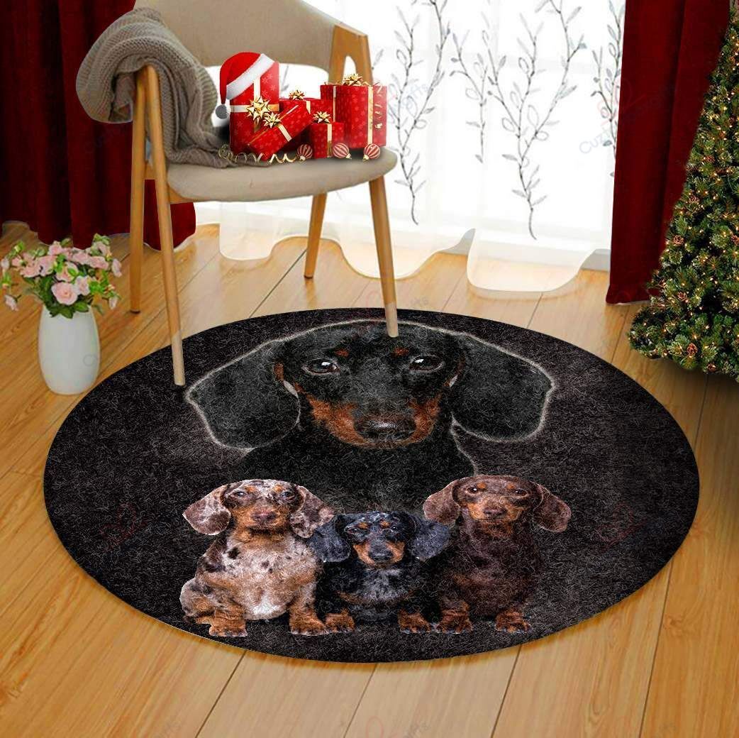 Dachshund Family Round Carpet Floor Rug Living Room Bedroom Decor Round Area Rug Carpet Dachshund Family Round Carpet Floor Rug Living Room Bedroom Decor Round Area Rug Carpet