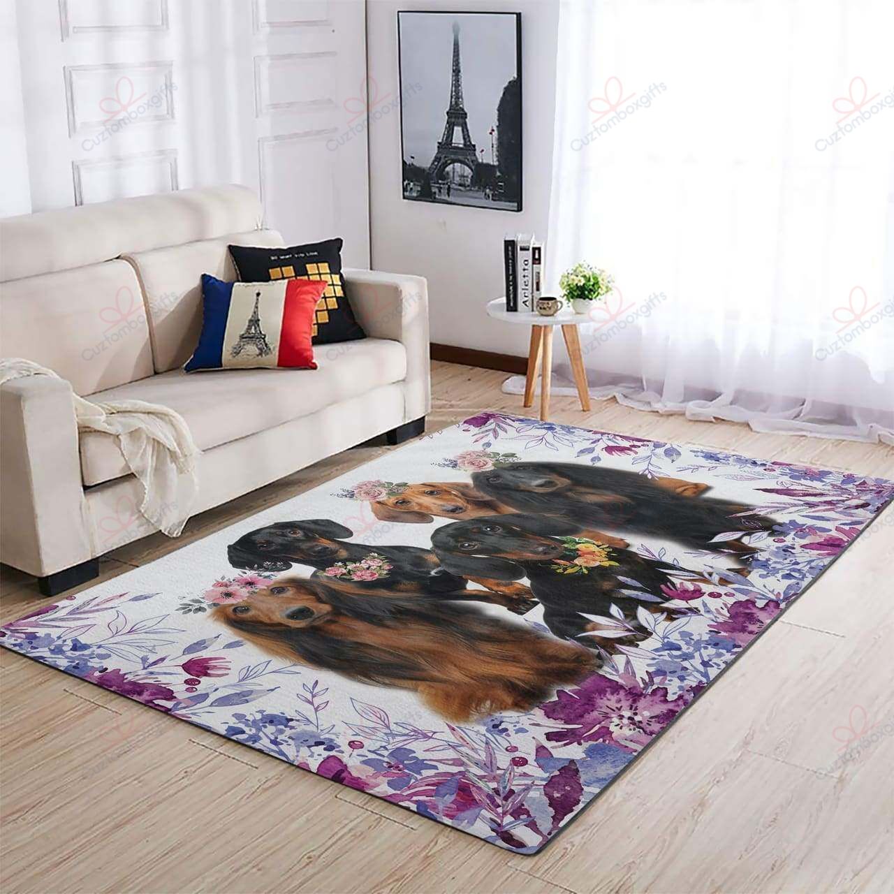Dachshund Floral Rug Sport Decor Gift Floor Decor Living Room Carpet Rug Area Rug - 9c3d05056a12 Dachshund Floral Rug Sport Decor Gift Floor Decor Living Room Carpet Rug Area Rug - 9c3d05056a12