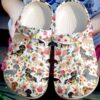 Dachshund Floral Pattern Sku 732 Crocs Crocband Clog Comfortable For Mens Womens Classic Clog Water Shoes