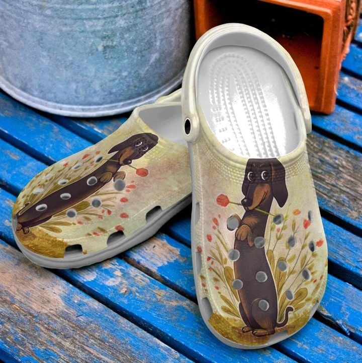 Dachshund Floral Sku 730 Crocs Crocband Clog Comfortable For Mens Womens Classic Clog Water Shoes Dachshund Floral Sku 730 Crocs Crocband Clog Comfortable For Mens Womens Classic Clog Water Shoes