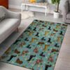 Dachshund Flower Rug Sport Decor Gift Floor Decor Living Room Carpet Rug Area Rug - da81b963cbc9