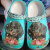 Dachshund Flower Sku 703 Crocs Clog Clog Shoes
