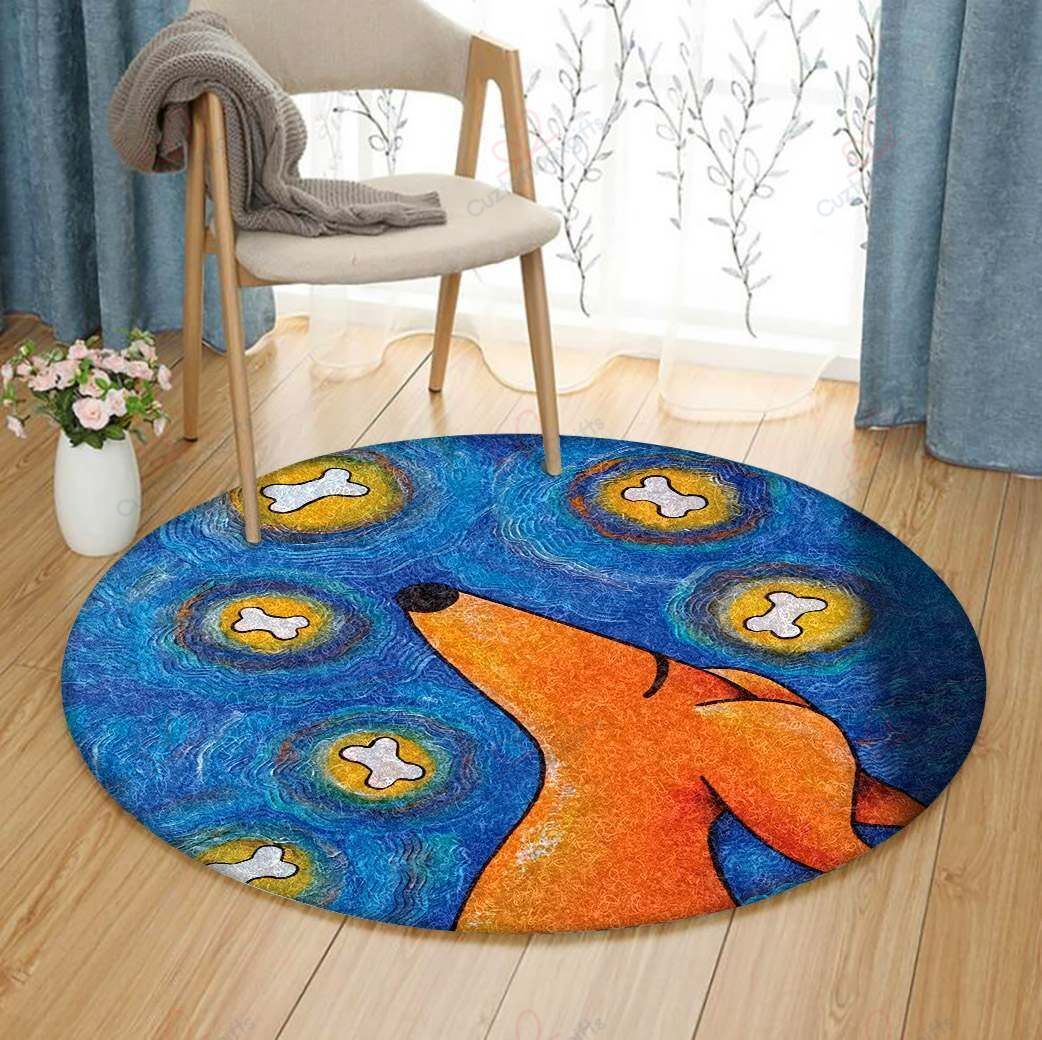 Dachshund Round Carpet Floor Rug Living Room Bedroom Decor Round Area Rug Carpet Dachshund Round Carpet Floor Rug Living Room Bedroom Decor Round Area Rug Carpet