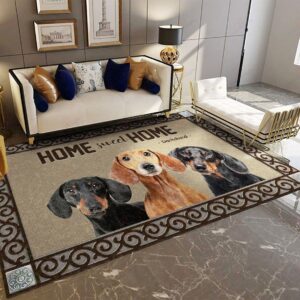 Dachshund Home Sweet Home Rug Sport Decor Gift Floor Decor Living Room Carpet Rug Area Rug - b0833fd7ad7c