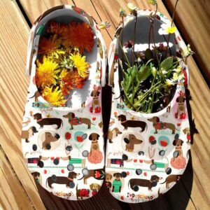 Dachshund I Love Dachshunds Sku 706 Crocs Crocband Clog Comfortable For Mens Womens Classic Clog Water Shoes