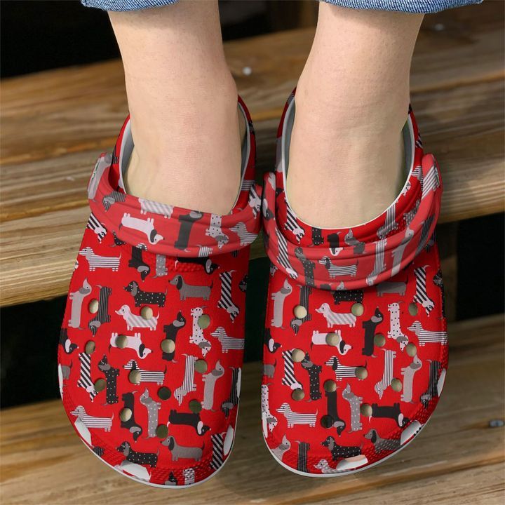 Dachshund In Red Sku 704 Crocs Crocband Clog Comfortable For Mens Womens Classic Clog Water Shoes Dachshund In Red Sku 704 Crocs Crocband Clog Comfortable For Mens Womens Classic Clog Water Shoes