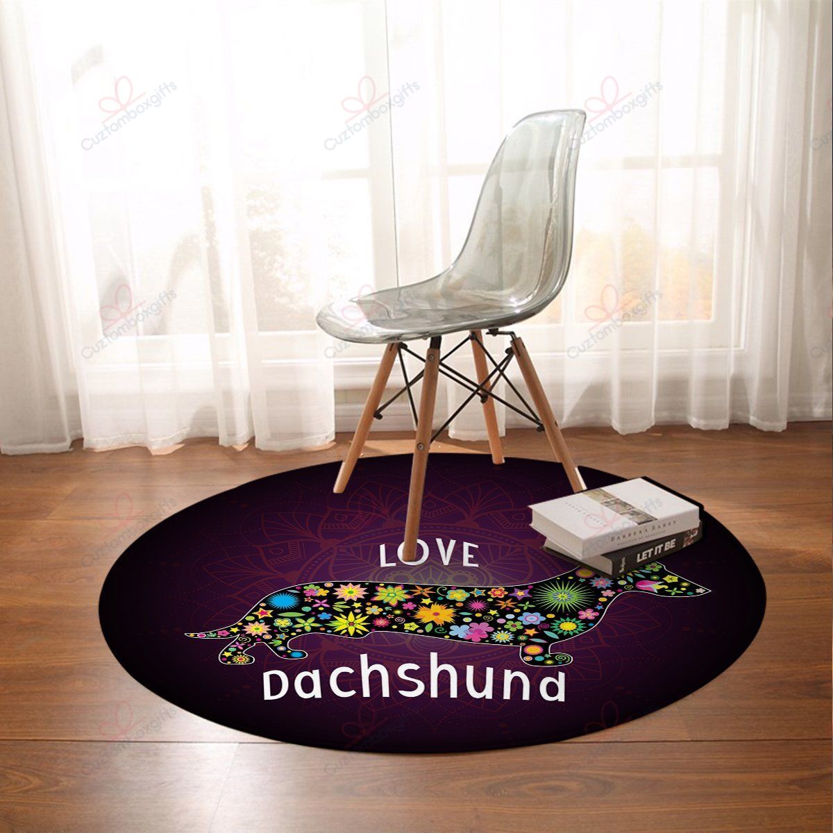 Dachshund Love Round Carpet Floor Rug Living Room Bedroom Decor Round Area Rug Carpet Dachshund Love Round Carpet Floor Rug Living Room Bedroom Decor Round Area Rug Carpet