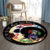 Dachshund Moon Round Carpet Floor Rug Living Room Bedroom Decor Round Area Rug Carpet