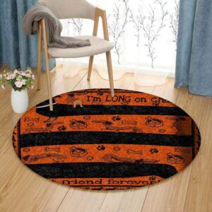 Dachshund My Friend Round Carpet Floor Rug Living Room Bedroom Decor Round Area Rug Carpet