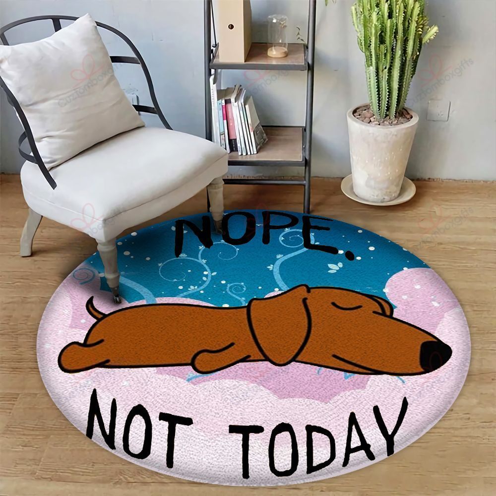 Dachshund Nope Not Today Round Carpet Floor Rug Living Room Bedroom Decor Round Area Rug Carpet Dachshund Nope Not Today Round Carpet Floor Rug Living Room Bedroom Decor Round Area Rug Carpet