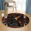 Dachshund Painting Round Carpet Floor Rug Living Room Bedroom Decor Round Area Rug Carpet