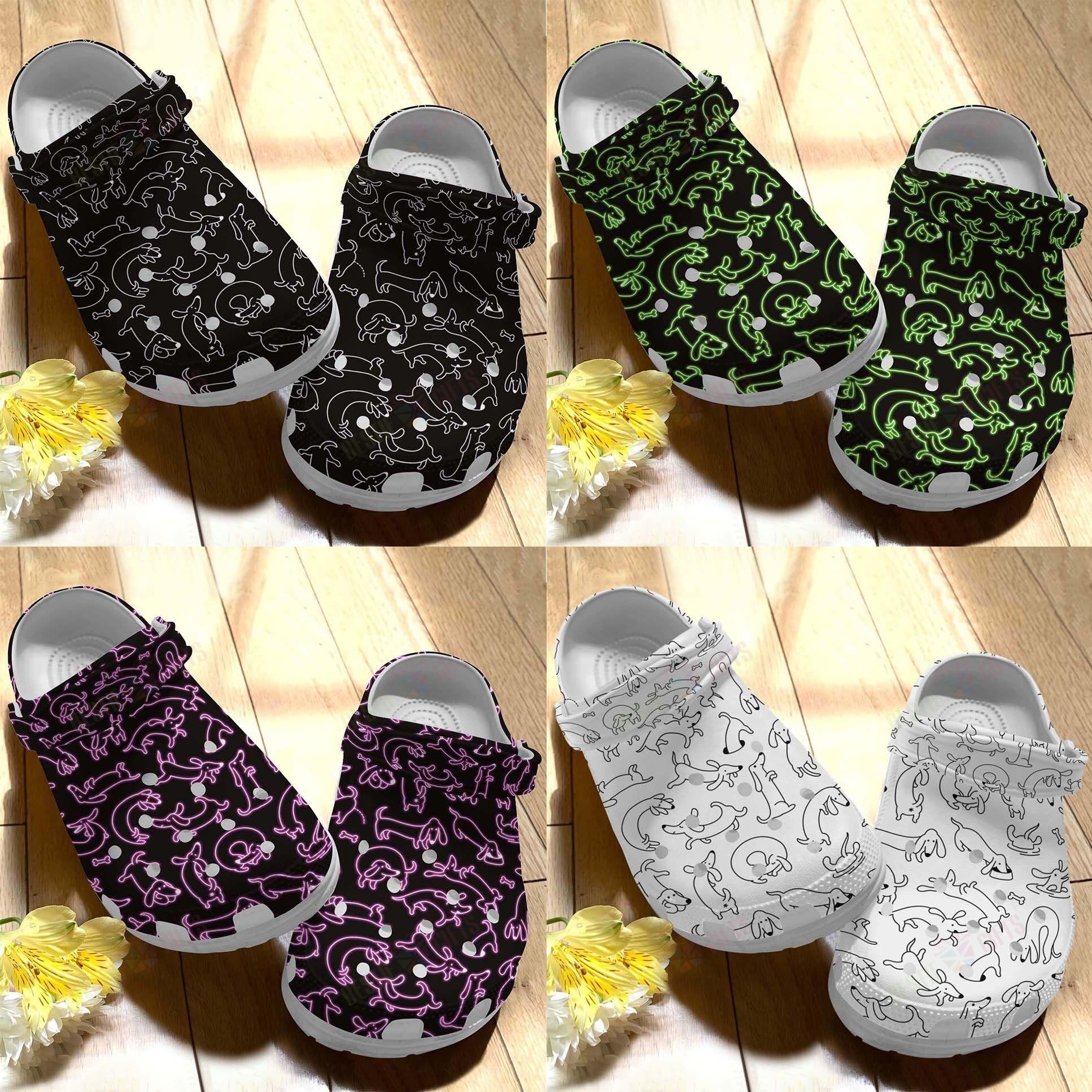 Dachshund Pattern Crocs Clog Classic Clog Shoes Dachshund Pattern Crocs Clog Classic Clog Shoes