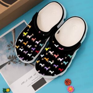 Dachshund Pattern Sku 723 Crocs Crocband Clog Comfortable For Mens Womens Classic Clog Water Shoes