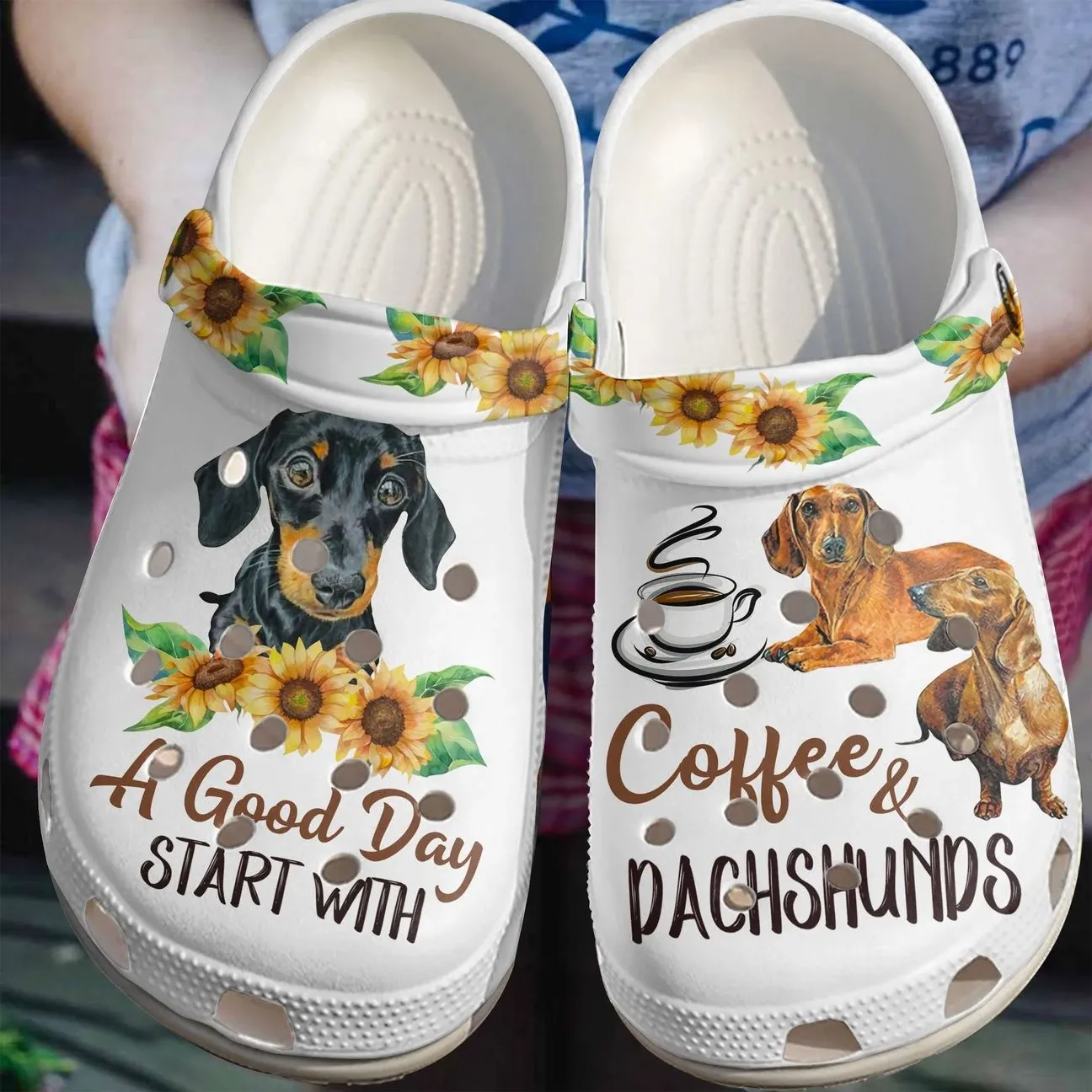 Dachshund Personalize Clog Custom Crocs Fashionstyle Comfortable For Women Men Kid Print 3D Coffee And Dachshund Dachshund Personalize Clog Custom Crocs Fashionstyle Comfortable For Women Men Kid Print 3D Coffee And Dachshund