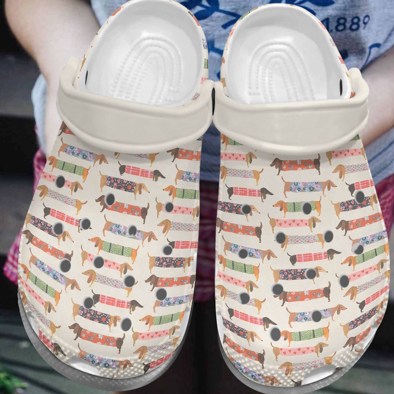 Dachshund Personalize Clog Custom Crocs Fashionstyle Comfortable For Women Men Kid Print 3D Dachshund In Colorful Outfit Dachshund Personalize Clog Custom Crocs Fashionstyle Comfortable For Women Men Kid Print 3D Dachshund In Colorful Outfit