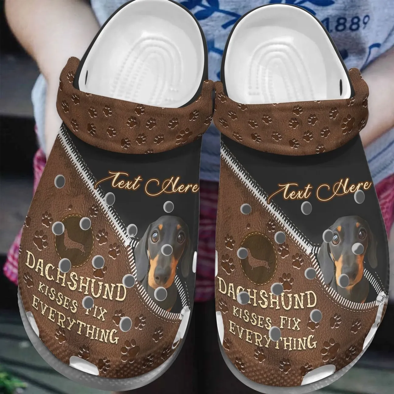 Dachshund Personalize Clog Custom Crocs Fashionstyle Comfortable For Women Men Kid Print 3D Dachshund Kisses Dachshund Personalize Clog Custom Crocs Fashionstyle Comfortable For Women Men Kid Print 3D Dachshund Kisses