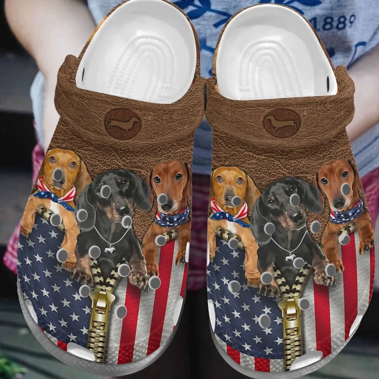 Dachshund Personalize Clog Custom Crocs Fashionstyle Comfortable For Women Men Kid Print 3D Whitesole American Dachshund Dachshund Personalize Clog Custom Crocs Fashionstyle Comfortable For Women Men Kid Print 3D Whitesole American Dachshund