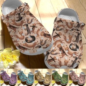 Dachshund Personalize Clog Custom Crocs Fashionstyle Comfortable For Women Men Kid Print 3D Whitesole Cute Dachshunds