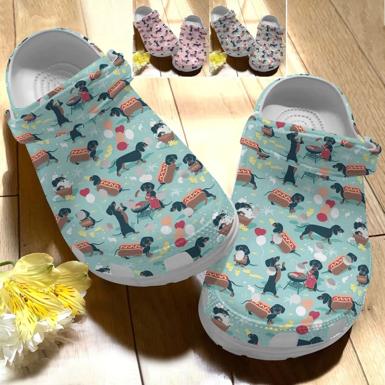 Dachshund Personalize Clog Custom Crocs Fashionstyle Comfortable For Women Men Kid Print 3D Whitesole Dachshund Chef Dachshund Personalize Clog Custom Crocs Fashionstyle Comfortable For Women Men Kid Print 3D Whitesole Dachshund Chef