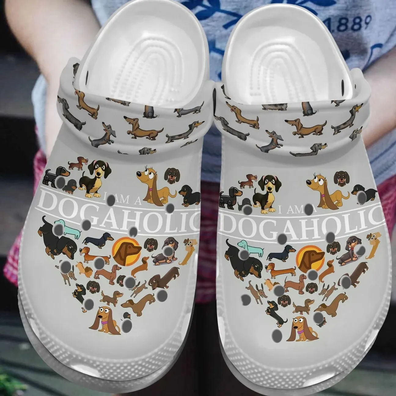 Dachshund Personalized Clog Custom Crocs Comfortablefashion Style Comfortable For Women Men Kid Print 3D I’M A Dogaholic Dachshund Personalized Clog Custom Crocs Comfortablefashion Style Comfortable For Women Men Kid Print 3D I’M A Dogaholic