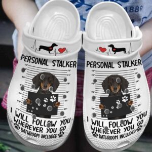 Dachshund Personalized Clog Custom Crocs Comfortablefashion Style Comfortable For Women Men Kid Print 3D Personal Stalker
