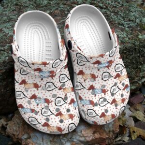 Dachshund Personalized Clog Custom Crocs Comfortablefashion Style Comfortable For Women Men Kid Print 3D Woof